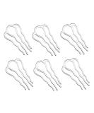 6-Piece Brass Hair Combs Set for Women - Large 65 x 35mm Silver Hair Bun Clips and Accessories - Buy Online on GoSupps.com