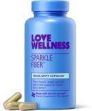 Love Wellness Sparkle Fiber Supplement for Gut Health, 90 Capsules - Beauty Fiber Pills for Sparkling Skin, Bloating Relief & Weight Management - Psyllium Husk Powder Fiber & Digestive Enzymes - Buy Online on GoSupps.com