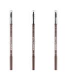 Catrice Eyebrow Stylist Pencil - Brown Makeup with Brushes | No. 020 Date with Ash-Ton | 3 Pack (1.4g) - International Shipping Available - Buy Online on GoSupps.com