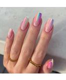 24pcs Rainbow Square False Short Nails | French Press On Nails for Women and Girls - 0218Y98 - Buy Online on GoSupps.com