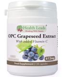 High Strength Pure OPC Grapeseed Extract Capsules 456mg with Vitamin C - Vegan Friendly, Magnesium Stearate Free - Protects Cells - No Additives - Buy Online on GoSupps.com