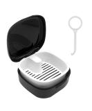 Swirlcolor Portable Denture Container with Sieve - Black Retainer Cleaning Case & Aligner Removal Tool for International Shipping - Buy Online on GoSupps.com