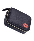 Mobestech Cosmetic Bag - Portable Faux Leather Makeup & Lipstick Holder for Travel | Convenient Zipper Pouch 10x7x3.5CM - Buy Online on GoSupps.com