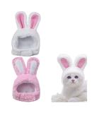 LZZEM 2PCS Pet Headwear Hat Cute Costume Bunny Rabbit Hat with Ears Pet Cap Party Costume Headwear Rabbit Hat Headband for Cats and Small Dogs Kitten Puppy Party Costume Accessory - Buy Online on GoSupps.com