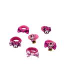 Claire's Disney Minnie Mouse Hair Gummis | Pink Glitter Hair Bands for Girls | Pack of 6 Elastic Hair Ties with Minnie Attachment - Buy Online on GoSupps.com