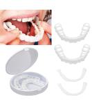 Dentures Fake Smile Teeth - Moldable & Customizable Top Teeth for Instant Snap On - Temporary Solution for Confidence Smile (3 Boxes) - Buy Online on GoSupps.com