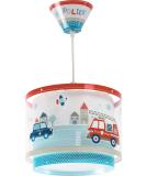 DALBER Polizeil Ceiling Light - Blue Children's Pendant Lamp for Kids' Room | 26.5 x 26.5 x 21 cm - International Shipping Available - Buy Online on GoSupps.com