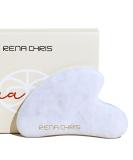 Rena Chris 100% Natural Jade Gua Sha Stein for Jaw Shaping & Reducing Swelling | Daily Skincare Routine Set (White Jade) - Shop Internationally - Buy Online on GoSupps.com