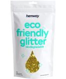 Buy Hemway Eco-Friendly Biodegradable Glitter 100g - Vegan Gold Sparkle for Face Body Hair Nail & Craft - Safe for Cosmetics - International Shipping Available - Buy Online on GoSupps.com