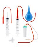 REDDOUDOU Newborn Puppy Kitten Small Animal Sterile Mucus Extractor Suction Catheter, Animal Kid Puppy Kitten Tube Feeding Kit 8 FR Red Feeding Tubes with 20ml Syringes and Bulb Aspirator - Buy Online on GoSupps.com