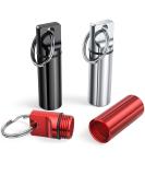 Small Portable Pill Box Keychain (3 Pack), Aluminium Alloy Mini Pill Organizer Case Container for Purse,Waterproof Metal Pill Holder Medicine Bottle for Outdoor Camping Travel(Black+Silver+Red) - Buy Online on GoSupps.com