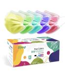 HIWUP 50-Pack Multicolor Disposable Face Masks for Adults & Teens - 3 Layer Protection - Buy Online on GoSupps.com