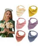 6 Pcs Chiffon Hair Scarf Bandanas with Hair Ties for Women and Girls - Buy Online on GoSupps.com