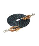Weaver Leather Poly Roper Reins 5/8" x 8' Black/Plum/Teal - Buy Online on GoSupps.com