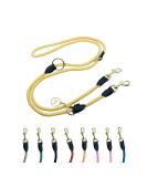 Buy Velvetier 2m Adjustable Dog Leash for Large & Medium Dogs - Durable Paracord & Nylon with 2 Carabiners | Stylish Mustard Yellow - Buy Online on GoSupps.com