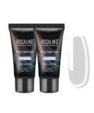 Buy Rosalind Transparent Poly Nail Gel - 2PCs Nail Extension Gel (60ml) | Quick & Easy for Beginners & Professionals | Salon Quality Acrylic Nail Set - Buy Online on GoSupps.com