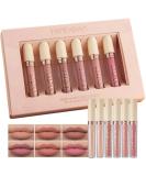 Amzfly 6-Piece Nude Matte Liquid Lipstick Set | Long-Lasting, Waterproof & Non-Sticky Lip Gloss for Women's Makeup - Buy Online on GoSupps.com