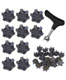 Buy Golf Shoe Spikes - 20 Universal Anti-Slip Spikes + Key for Easy Change | International Shipping - Buy Online on GoSupps.com