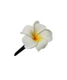 Exotic White Frangipani Flower Hair Clip - 4cm Long - International Shipping Available - Buy Online on GoSupps.com