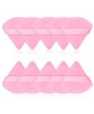 Prousky 12pc Dark Pink Triangle Powder Puffs Set for Face Makeup - Soft Velour Puffs for Pressed & Loose Powder, Foundation Sponge, Mineral Powder - Cotton Mini Puffs for Dry Makeup - Buy Online on GoSupps.com