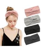 Durio Women s Hairbands - Elastic Wide Head Wraps in Solid Colors & Floral Prints | 4 Pack for Makeup & Everyday Use - International Shipping Available - Buy Online on GoSupps.com