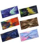 NODG 6 Piece Tie Dye Headbands - Fashionable Boho Knot Turban Headbands for Women - Buy Online on GoSupps.com