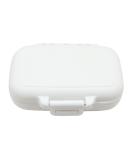 Small Pill Box Organizer | Travel Medication Case with 3 Compartments | Daily Vitamin Holder - White - Buy Online on GoSupps.com