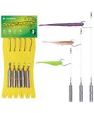 Drop Shot Rigs for Bass Fishing Ready Rig with Hooks and Sinker Weights Hook Size 1/0-Weight 3/8 oz-Qty 5 - Buy Online on GoSupps.com