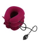 Inflatable Neck Support Collar - Adjustable Pain Relief Device for Neck Pain & Head Massage (Red) - Buy Online on GoSupps.com