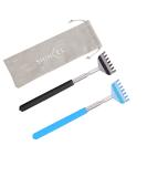 SHINCEL Portable Retractable Telescoping Claw Back Scratcher with Carrying Bag - Perfect Gift for Men, Women, and Kids | Black Blue - Buy Online on GoSupps.com