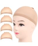 Wig Caps for Women, Men, and Kids - FANDAMEI 4PCS Nude Nylon Wig Caps for Halloween Cosplay - Buy Online on GoSupps.com