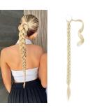 Barsdar 76cm Braided Ponytail Extension - Soft Synthetic Hair Bleaching Blonde DIY Hair Accessory for Women (Pack of 1) - Buy Online on GoSupps.com