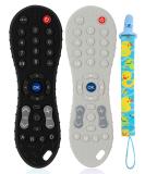 Teething Toys for Babies 6-12 Months-2 Pack Silicone TV Remote Control Shape Baby Hand Teethers for 12 to 18 Months -Infant Chew Toys with Anti-Drop Pacifier Clip-Safety Tested (Black & Grey) - Buy Online on GoSupps.com