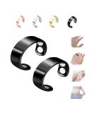 Snorno Ring - Anti Snoring Magnetic Therapy Ring for Men & Women | 2pcs Black - Effective Snoring Prevention - Buy Online on GoSupps.com