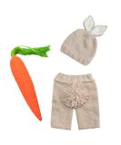 IMEKIS Newborn Baby Easter Bunny Photography Prop Costume - Crochet Knit Hat, Diaper, Carrot Outfit Set - Buy Online on GoSupps.com