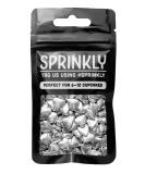 SPRINKLY - Tablet Hearts - Metallic Silver - 25g 25g Sample Packet Metallic Silver - Buy Online on GoSupps.com