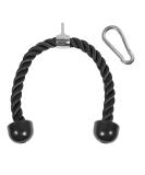 Yes4All Deluxe Tricep Rope Cable Attachment, 27 & 36 inch with 4 Colors, Exercise Machine Attachments Pulley System Gym Pull Down Rope with Carabiner A. 27 inch - Black - Buy Online on GoSupps.com