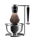 Favali 4 in 1 Razor Set - Complete Wet Shaving Kit with Stand Brush & Blades | Perfect Gift for Men - Buy Online on GoSupps.com