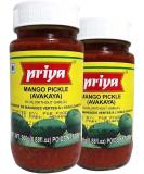 Priya Mango Pickle Avakaya |Traditional Indian Authentic Pickle | Indian Origin | with Great Flavor | Spicy & Sour | Vegan | Eaten With Indian Dinner Or With Indian Breakfast|300g Pack of 2 - Buy Online on GoSupps.com