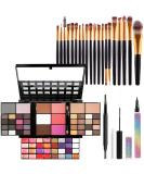 Beginner Makeup Kits for Teenagers | All-in-One 74 Color Makeup Palette | Complete Set with Eyeshadow Lipstick Blush Foundation & Brushes - Buy Online on GoSupps.com