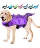 Emust Dog Vest for Swimming & Boating - High Buoyancy Ripstop Life Jacket for Small & Medium Breeds - Purple Mermaid (M) - Buy Online on GoSupps.com