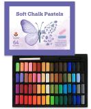 VIOLETTO Soft Chalk Pastels Set - 64 Colors + 2 Sticks - Non Toxic Dry Square Pastels for Artists, Kids, and Adults - Perfect for Painting and Hair Chalk - Short Pastels - Buy Online on GoSupps.com