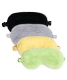 Bekecidi 4 Pack Sleeping Masks for Women Plush Eye Mask Blackout Sleep Eye Mask Kids Sleep Mask Pink Purple White Blue Sleepover Eye Masks Adjustable for Kids Adult Women Solid Color - Buy Online on GoSupps.com