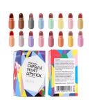 16 Pcs Mini Capsule Lipstick Set | Matte & Glossy Waterproof Formula for Girls & Women - Buy Online on GoSupps.com