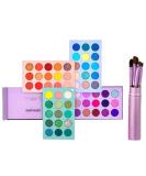 Beauty Glazed 60 Colors Eyeshadow Palette & 5-Piece Brush Set - High Pigmented Shimmer Matte & Glitter Makeup | International Shipping - Buy Online on GoSupps.com