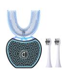 Automatic Sonic Toothbrush for Adults | Teeth Whitening Kit with 2 Replacement Heads - Black - Buy Online on GoSupps.com