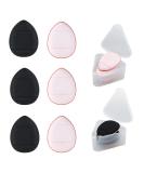 Buy WishLotus 6Pc Mini Finger Powder Puff Set - Drop-Shaped Makeup Sponges for Foundation & Setting | Reusable Loose Powder Puffs in Black & Pink - Perfect for Women & Girls | Fast International Shipping - Buy Online on GoSupps.com