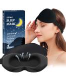 Sleep Mask for Women & Men - 100% Blackout 3D Contoured Eye Mask | Washable Adjustable & Ideal for Travel Side Sleepers & Meditation - Buy Online on GoSupps.com
