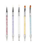 Jinlaili 5 Pieces Nail Art Liner Brush Set - Double Ended Dotting Pen & Tool for Creative Nail Designs - International Shipping Available - Buy Online on GoSupps.com