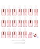 Alledomain 20Pcs 1Ml Rose Gold Glass Sample Dropper Bottles Empty Mini Bottles with Dropper Pipettes Aluminum Alloy Cap Refillable Sample Containers for Essential Oils Perfume Aromatherapy - Buy Online on GoSupps.com